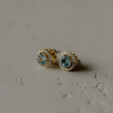 Blue Topaz studs