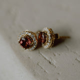 Pink Tourmaline  studs