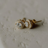 Halo diamonds studs