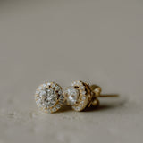 Halo diamonds studs