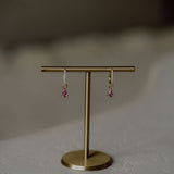 Hoops pink sapphire tear