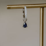 Hoops blue sapphire tear