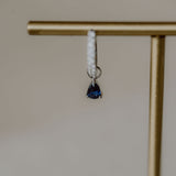 Hoops blue sapphire tear