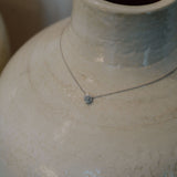 18K halo diamond pendant white gold