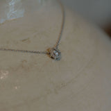 18K halo diamond pendant white gold