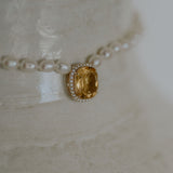 Citrine and Pearl necklace