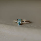 Oval blue topaz