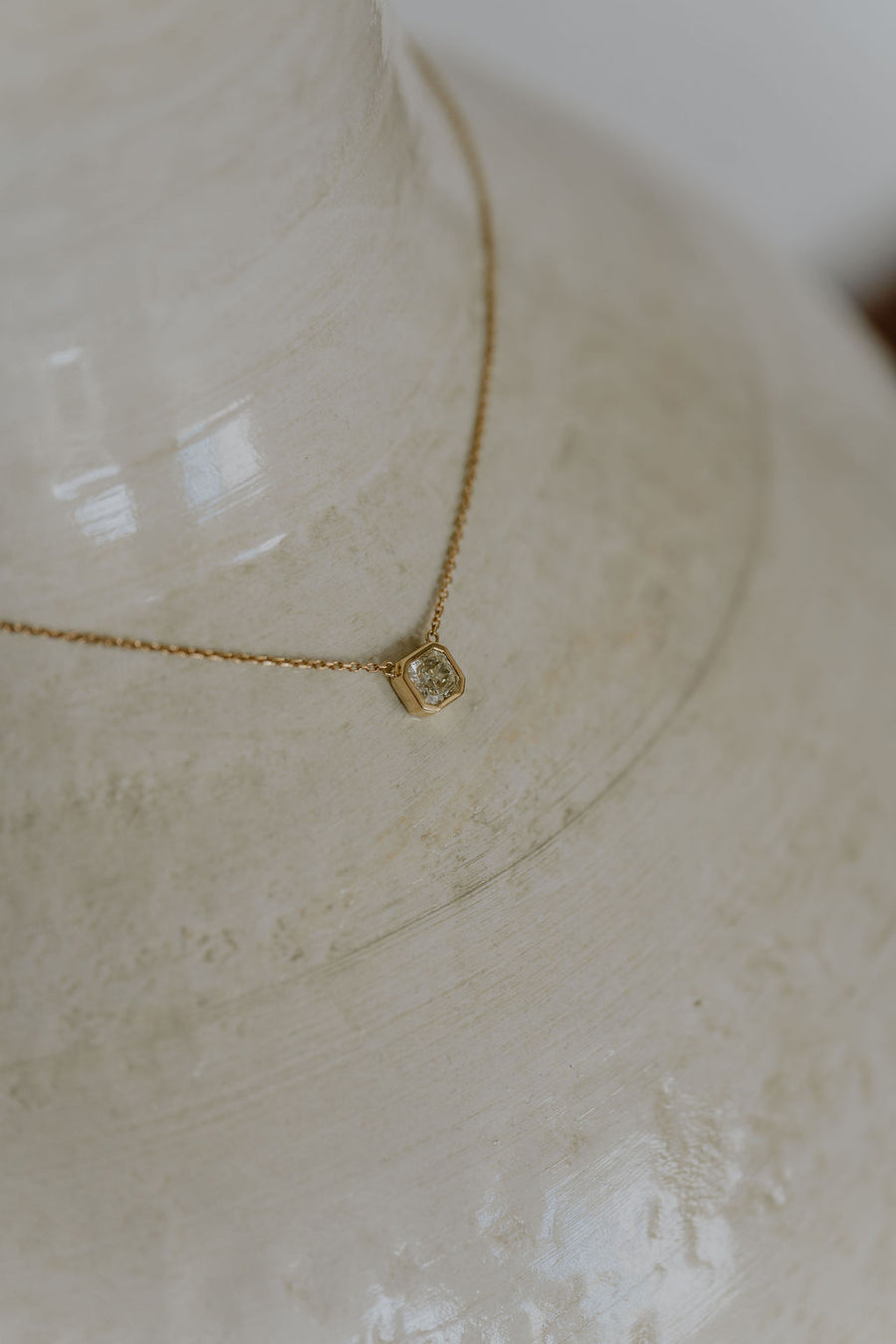 Octagon diamanten pendant