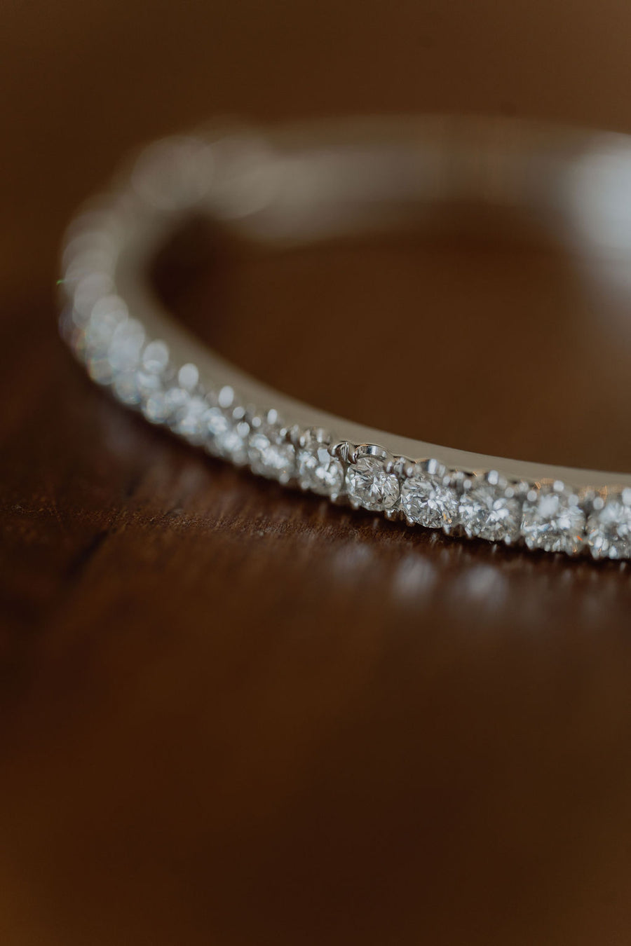White gold diamond bangle