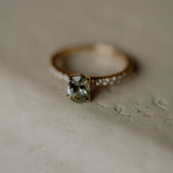 Oval green tourmaline