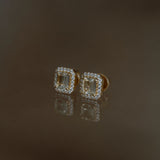 Yellow sapphire studs and diamonds