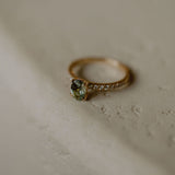 Oval green tourmaline