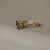 Oval green tourmaline