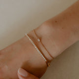 Pink gold diamond bangle