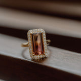 Bi color tourmaline