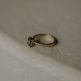 Emerald blue topaz