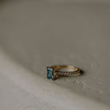 Emerald blue topaz