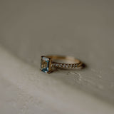 Emerald blue topaz