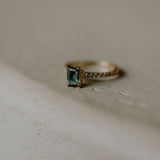 Emerald blue topaz