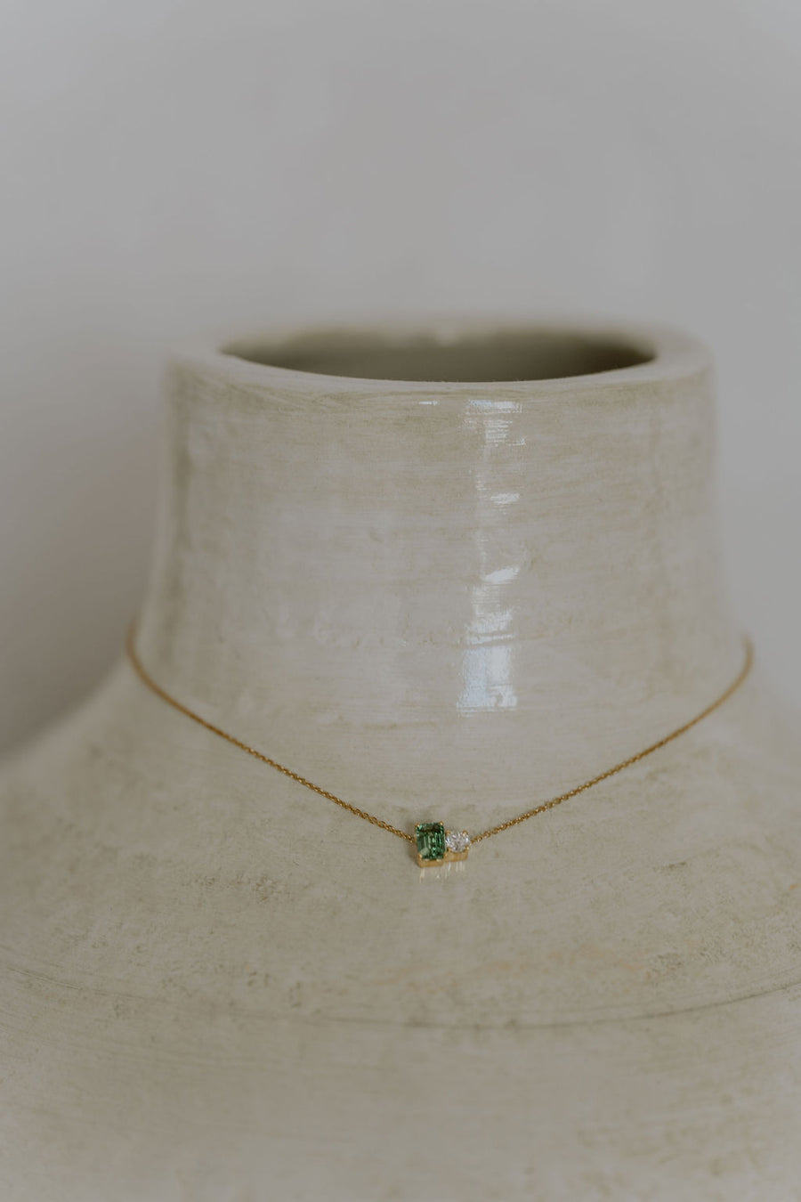 Toi et moi tsavorite en diamant