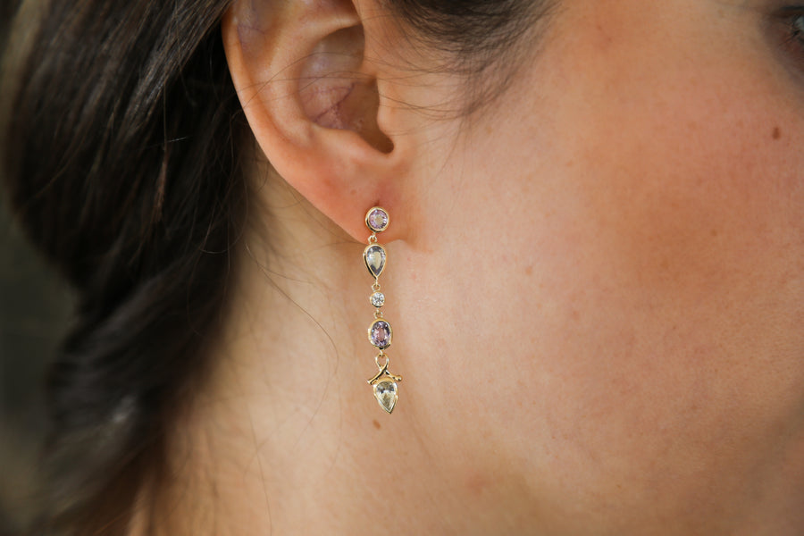 Natural sapphire earrings