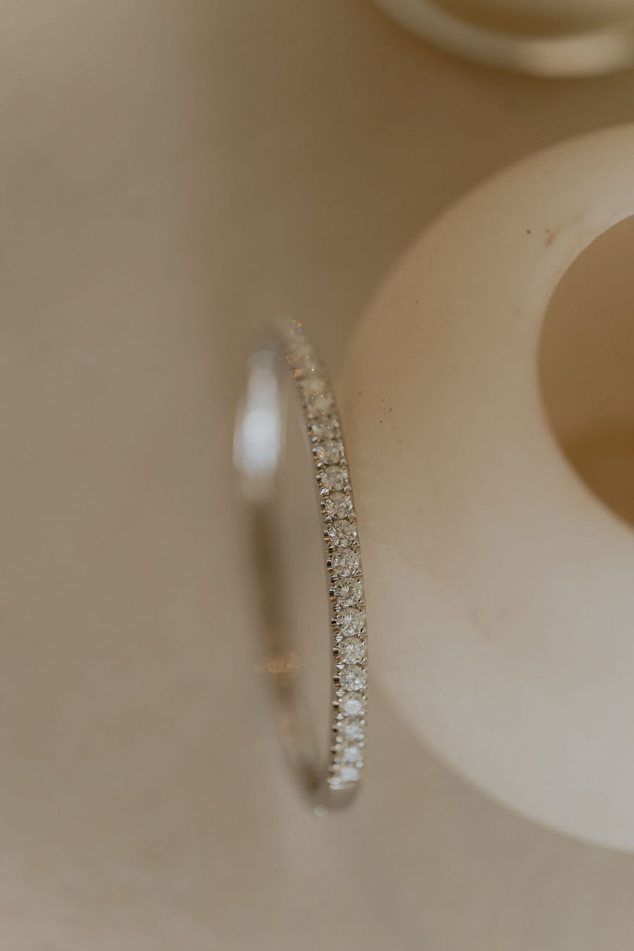 White gold diamond bangle