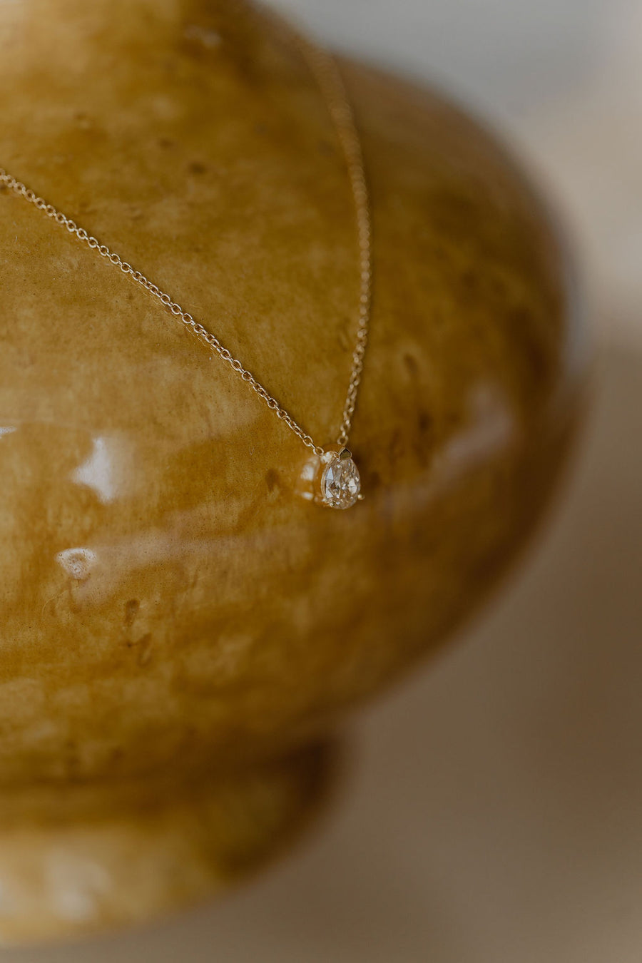 Peervormige champagne diamant