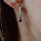 Hoops blue sapphire tear