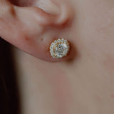 Halo diamonds studs