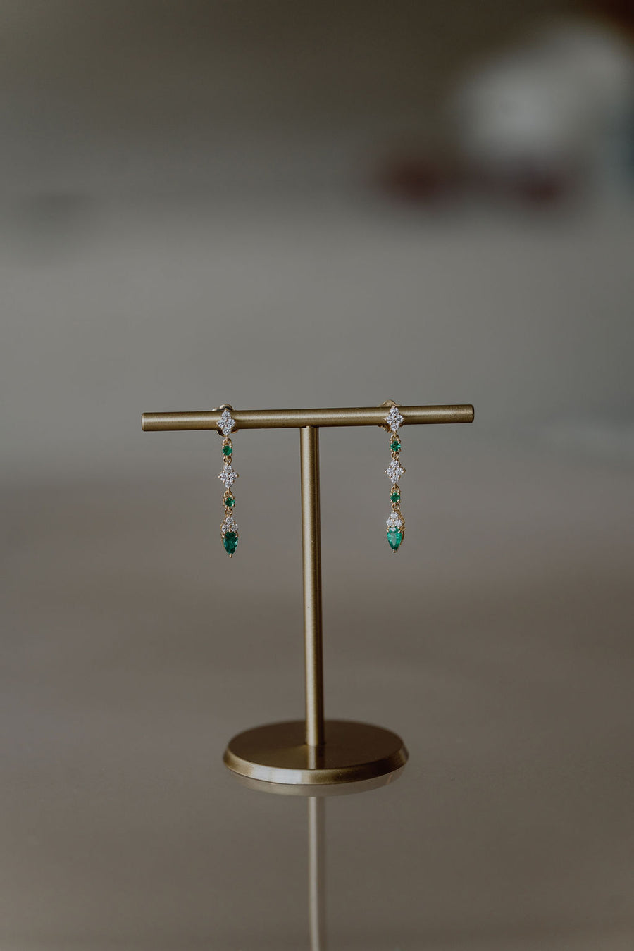 Emerald drop earrings