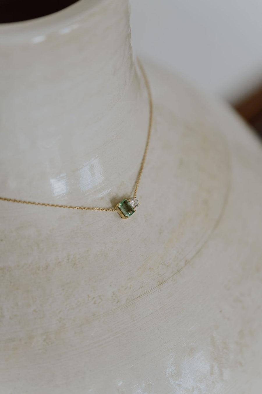 Toi et moi tsavorite en diamant