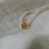 Citrine and Pearl necklace