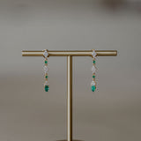 Emerald drop earrings