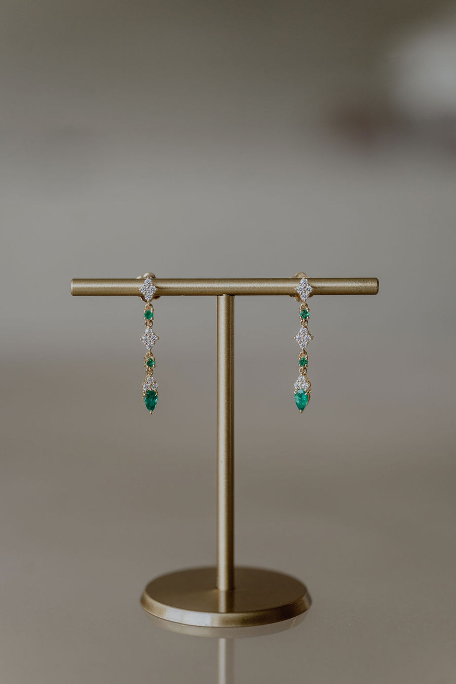 Emerald drop earrings