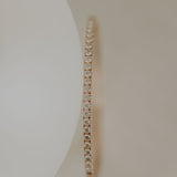 Pink gold diamond bangle
