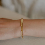 18K paperclip bracelet big