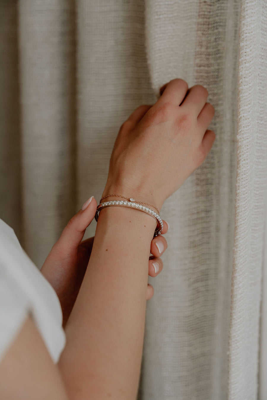 White gold diamond bangle