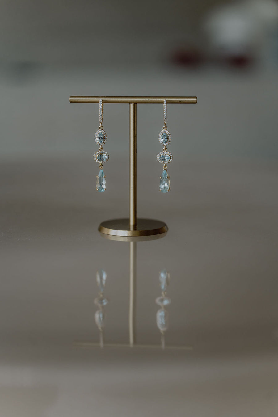 Aquamarine drop Earrings