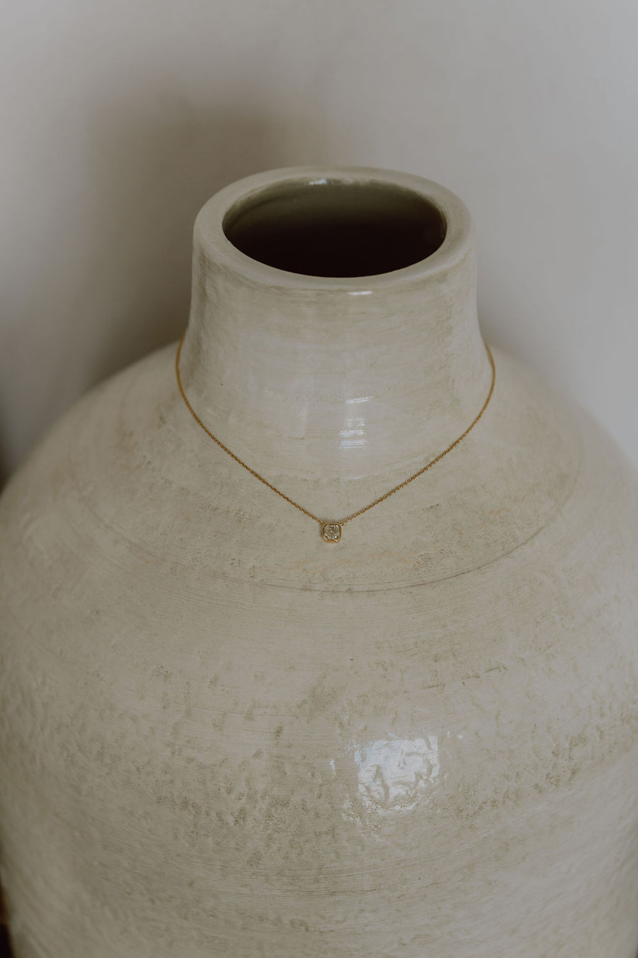 Octagon diamanten pendant