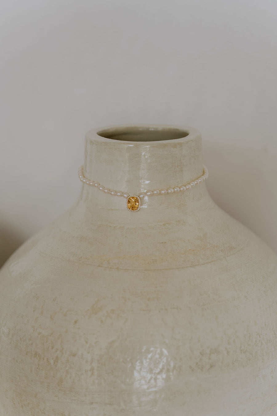 Citrine and Pearl necklace