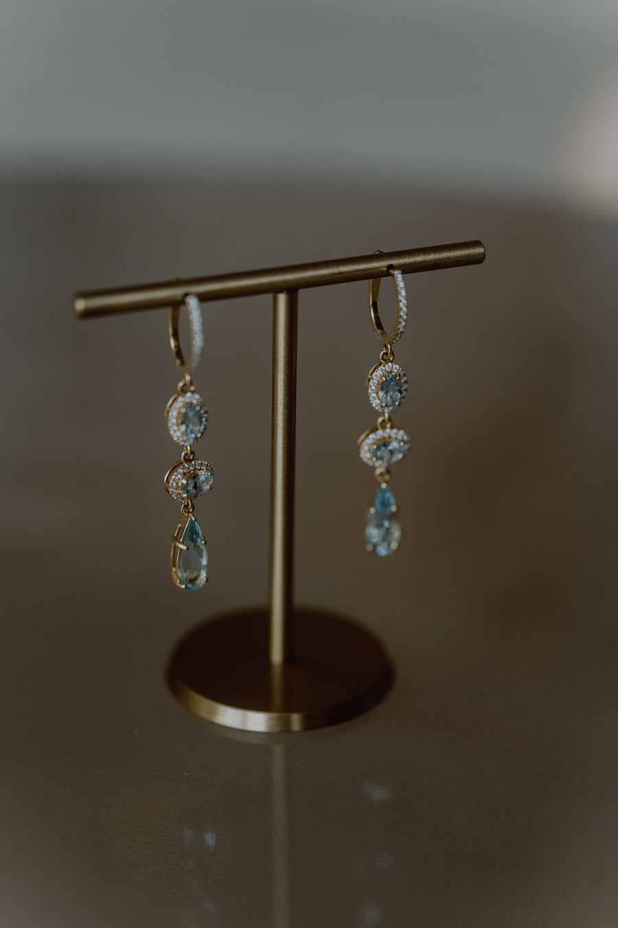 Aquamarine drop Earrings