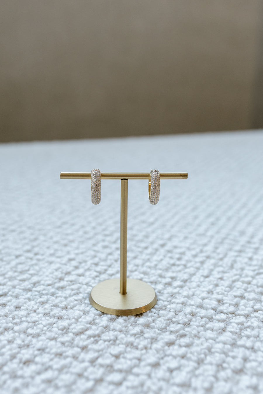 Pavé diamond hoops
