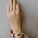 Pearl and tourmaline bracelet
