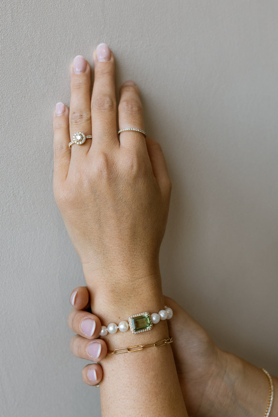 Pearl and tourmaline bracelet
