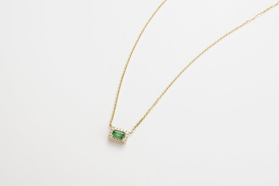 Smaragd & diamanten pendant