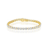 Tennis Bracelet Ø4.5mm Natural Diamonds 12.89ct H VS 18K Yellow Gold | V.V Jewelry