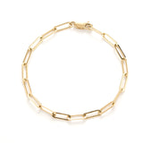 18K paperclip bracelet small