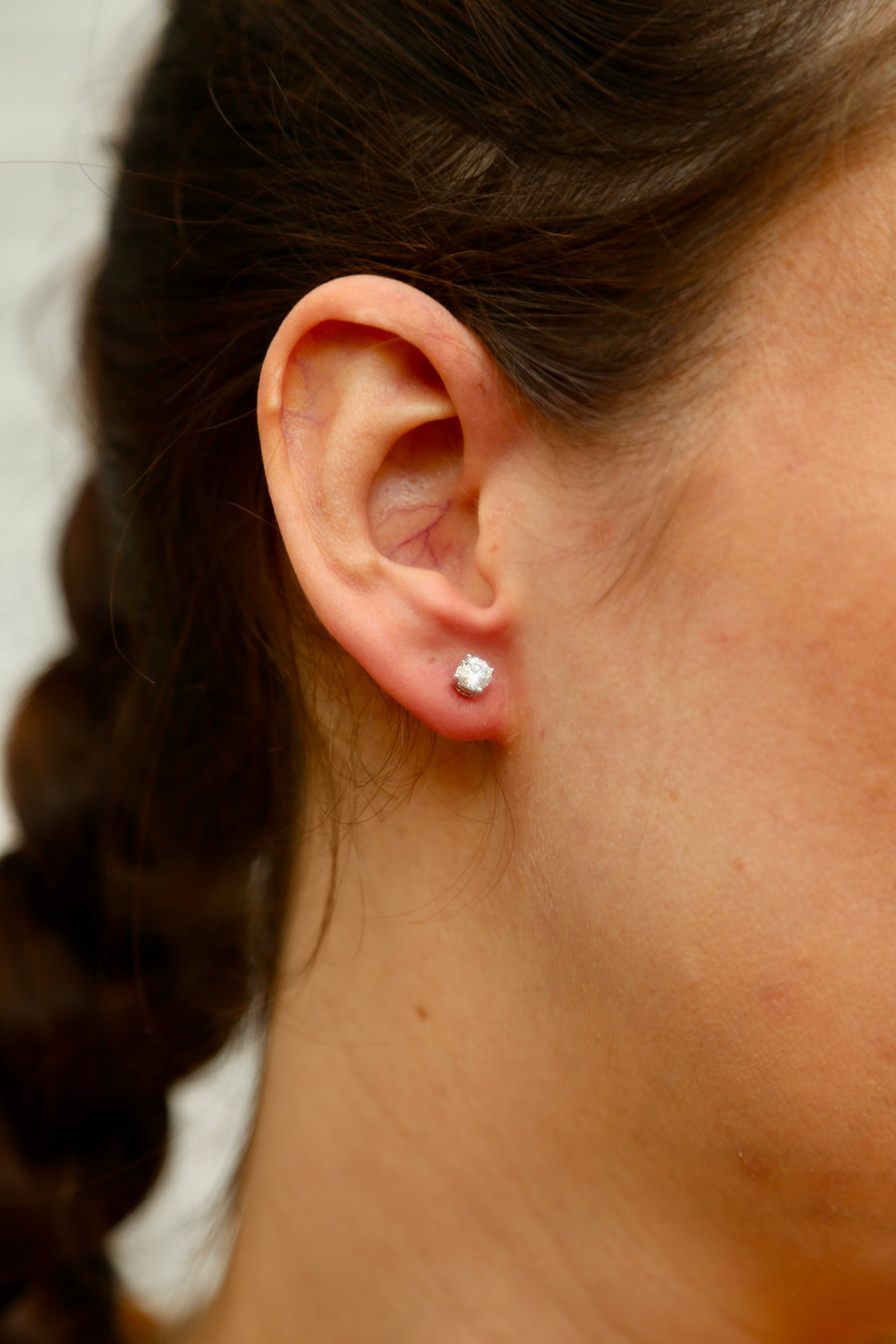 18K twist diamond earrings